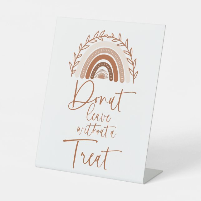 Panneau Boho Rainbow Donut Bar, Tons Terres (Recto)