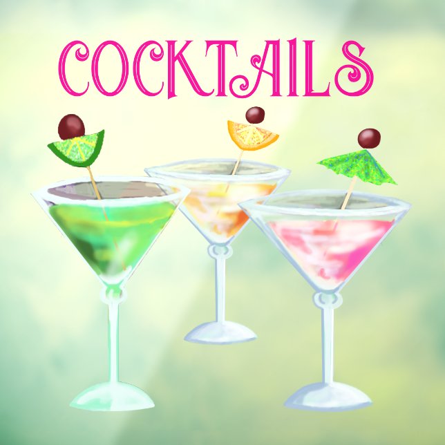 Panneau boissons Cocktail Bar (Feuille 3)