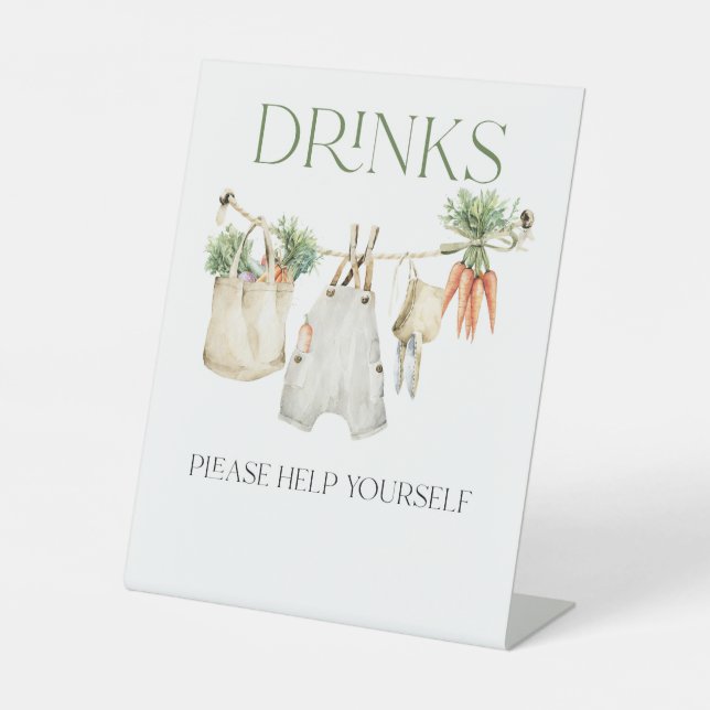 Panneau Boissons du Baby shower agricole cultivé l (Recto)