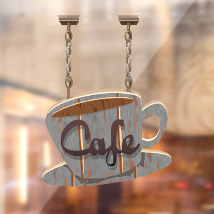 Panneau café café café bois panneau suspendu vinta