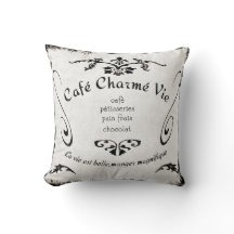 Panneau café français - Coussin