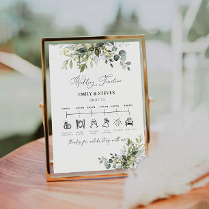 Panneau Calendrier Mariage vert