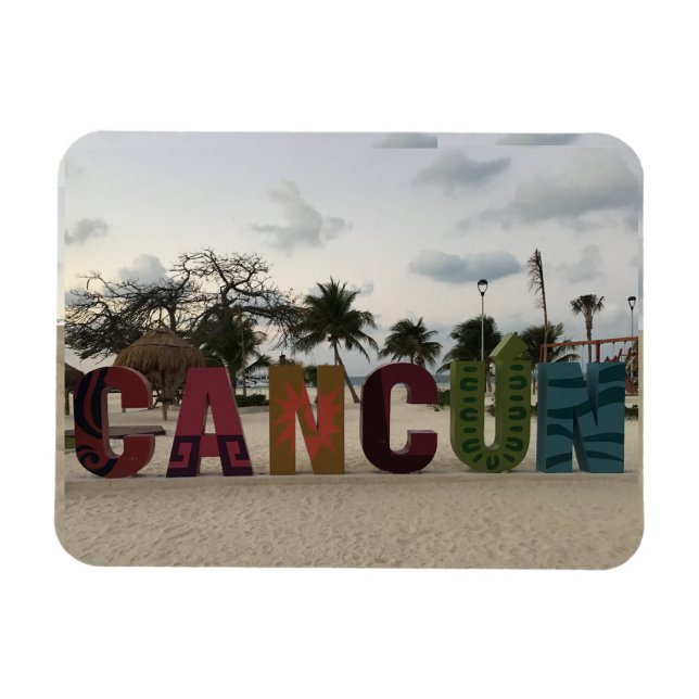 Panneau Cancun - Playa Delfines, Mexique Magnet ph (Horizontal)