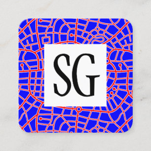 Panneau carré - Initiales - Carte Motif 030520