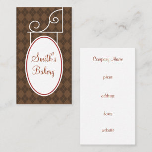 Panneau Carte de visite rouille Jacquard vintage