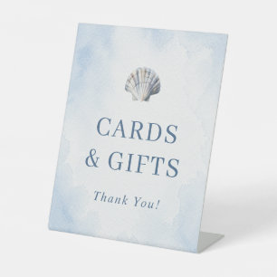 Panneau Cartes & Cadeaux Coquillages Bleus
