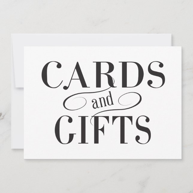 Panneau Cartes de Mariage & Cadeaux (Devant)