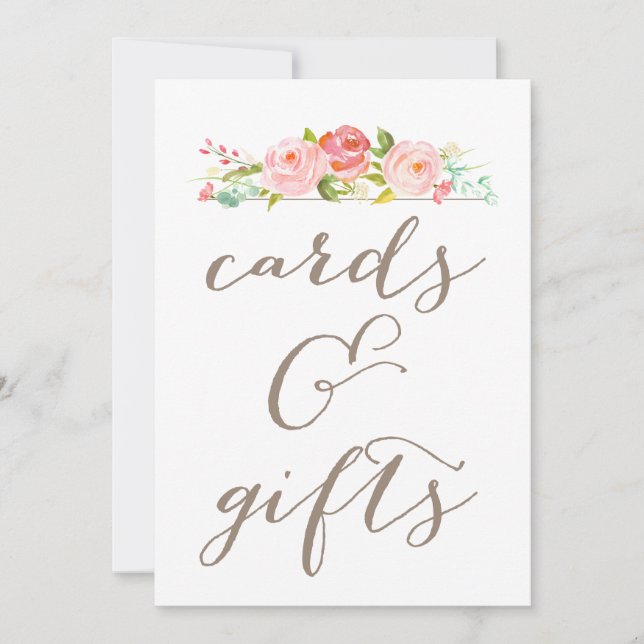 Panneau Cartes de Mariage et Cadeaux pour Jardin d (Devant)