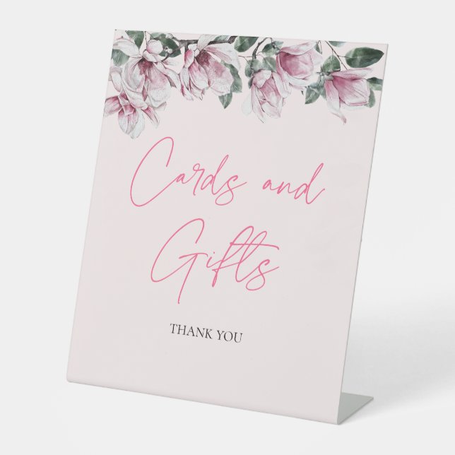Panneau Cartes et cadeaux | Fête des mariées flora (Recto)