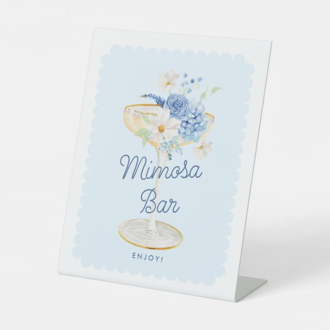 Panneau central de la barre Mimosa Florale Bleue (Recto)