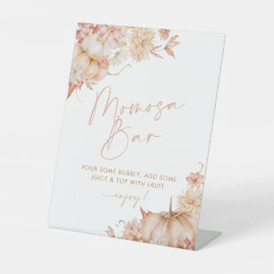 Panneau citrouille Baby shower Automne Mimosa Momo