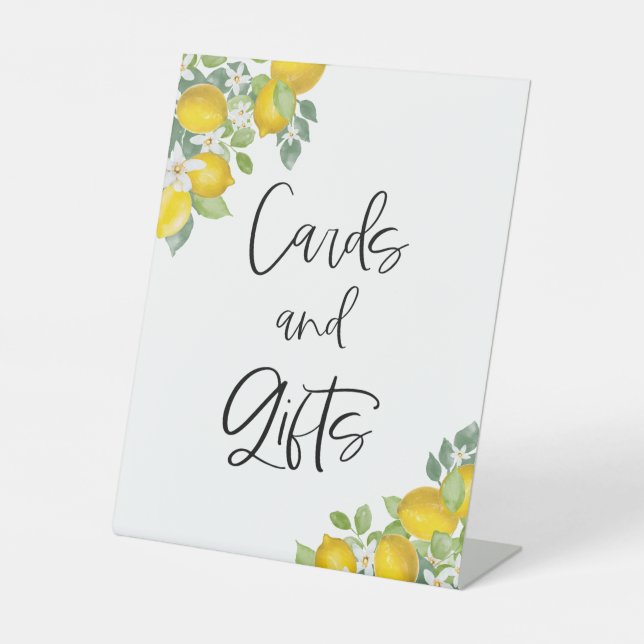 Panneau Citrus citron jaune Cartes et cadeaux (Recto)