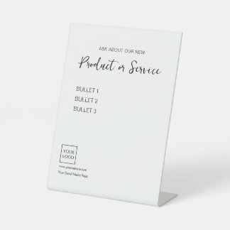 Panneau commercial minimal du logo
