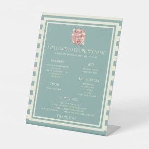 Panneau d'accueil Pedestal règles de la ville