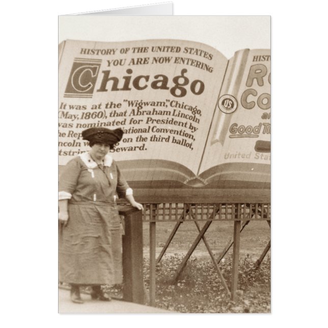 Panneau d'affichage vintage Chicago (Devant)