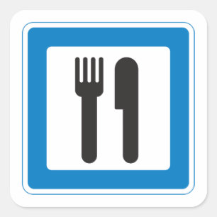 Panneau D'Arrêt De Repos Couteau Et Stickers Fourc