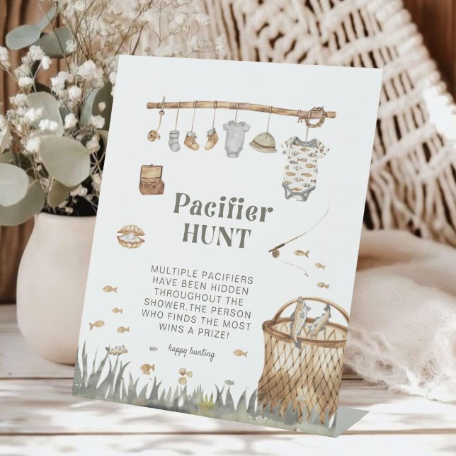 Panneau de Baby shower de chasse de pêche pêche de (Créateur téléchargé)