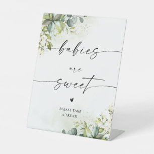 Panneau de Baby Shower Greenery Bébés Sont Mignons