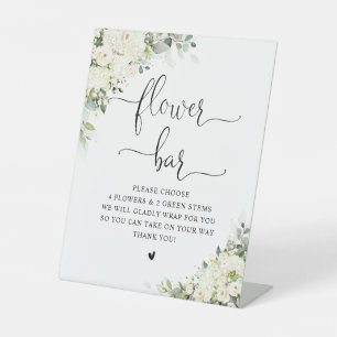 Panneau de bar de fleurs de mariage élégant en fle