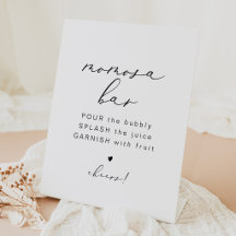 Panneau de bar Momosa de calligraphie élégante EVE