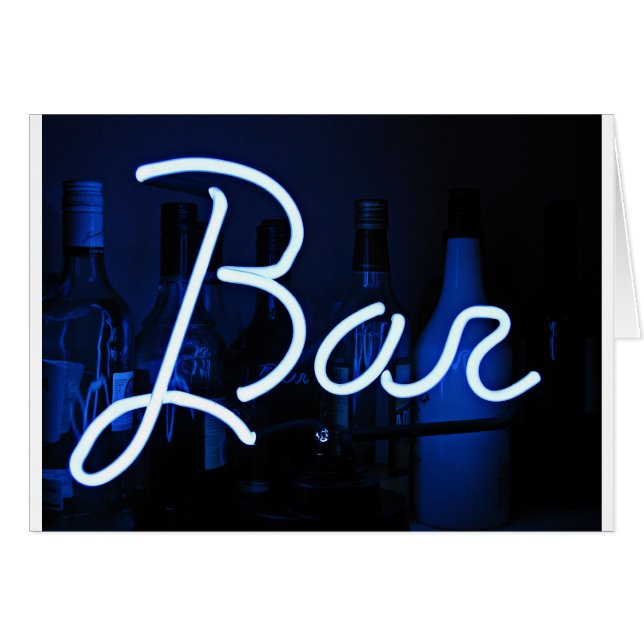 panneau de barre, néon bleu (Devant horizontal)
