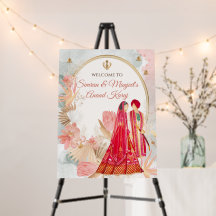 Panneau de Bienvenue Anand Karaj Signes de Mariage