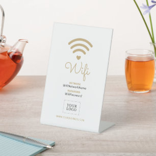 Panneau de bienvenue avec mot de passe Wifi pour l