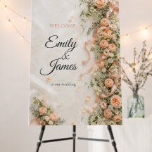 Panneau de bienvenue Blush Garden Party
