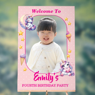 Panneau de bienvenue d'anniversaire de filles lico