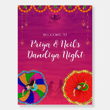 Panneau de bienvenue de Dandiya Night Panneau de n