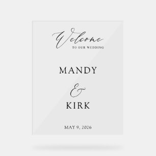 Panneau de bienvenue de mariage 24x36   Moderne pe