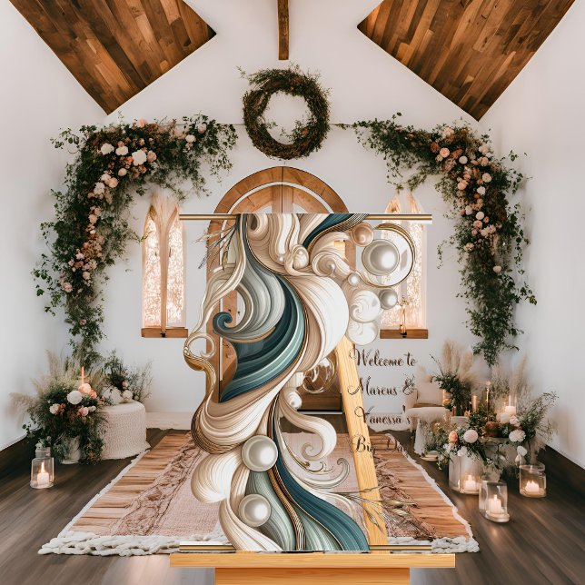 Panneau de bienvenue de mariage en acrylique Pearl (Créateur téléchargé)