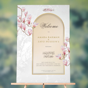 Panneau de bienvenue de mariage Magnolia – Arche é