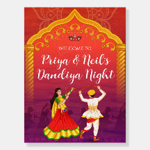 Panneau de bienvenue de Raas Garba Night Panneaux
