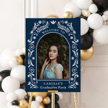 Panneau de bienvenue de remise de diplômes photo m