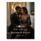 Panneau de bienvenue du mariage photo élégant