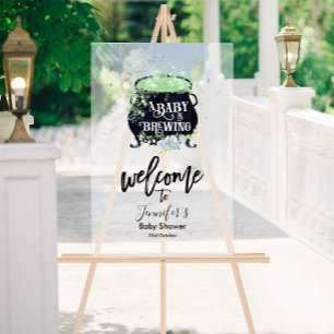 Panneau de bienvenue en acrylique Baby Shower Ha