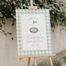 Panneau de bienvenue pour Baby Shower de golf à ca