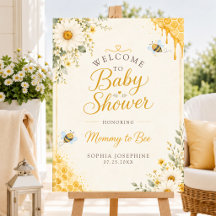 Panneau de bienvenue pour Baby Shower Sweet Honey