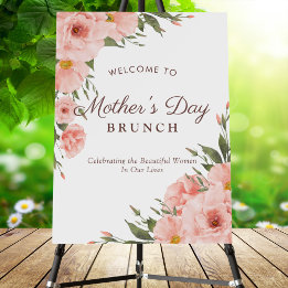 Panneau de bienvenue pour brunch de la fête des mè