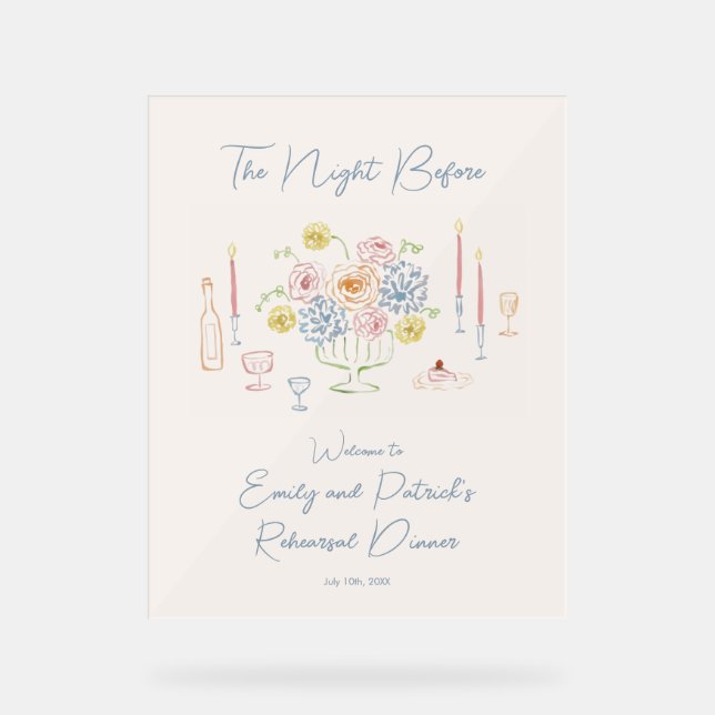 Panneau de bienvenue pour dîner de répétition fant (Recto)