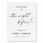 Panneau de bienvenue pour dîner de répétition mini