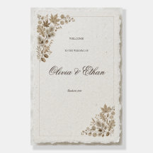 Panneau de bienvenue pour mariage d'automne 24x36