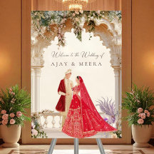 Panneau de bienvenue pour mariage hindou imprimabl