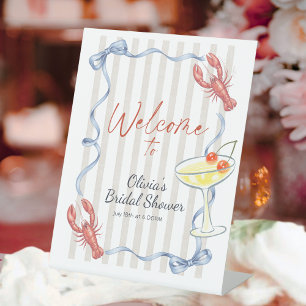 Panneau de bienvenue pour une fête prénuptiale sur