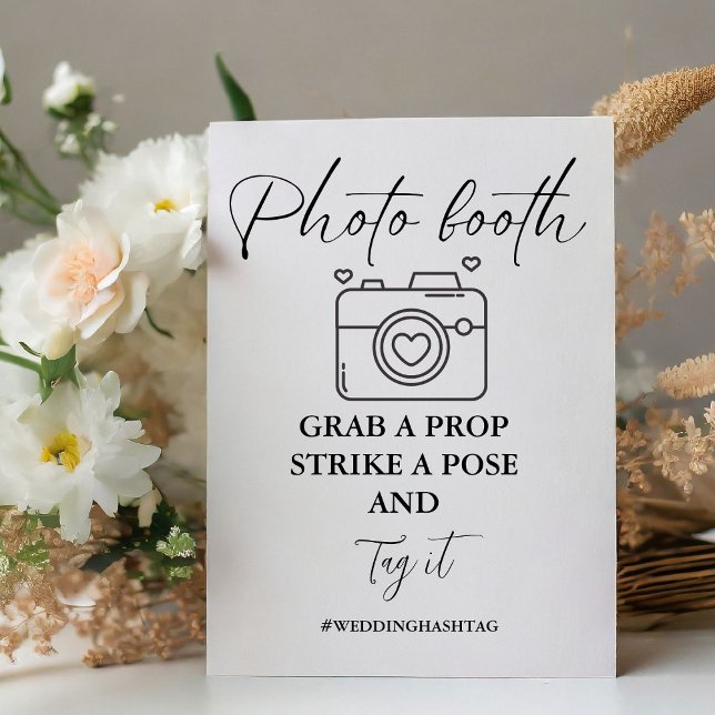 Panneau de cabine photo minimaliste Mariage (Créateur téléchargé)