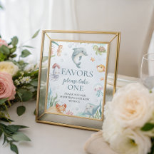 Panneau de cadeaux pour Baby Shower Océan