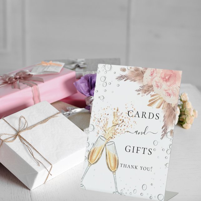 Panneau de cartes et cadeaux de brunch pétillant p (Créateur téléchargé)