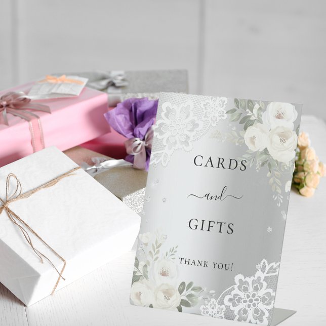 Panneau de cartes et de cadeaux en dentelle floral (Créateur téléchargé)