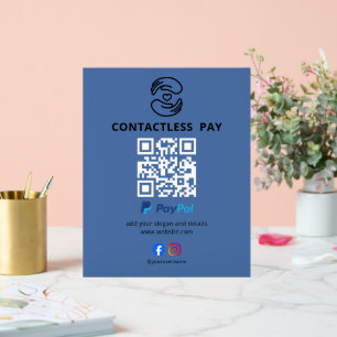 Panneau de code QR de paiement sans contact